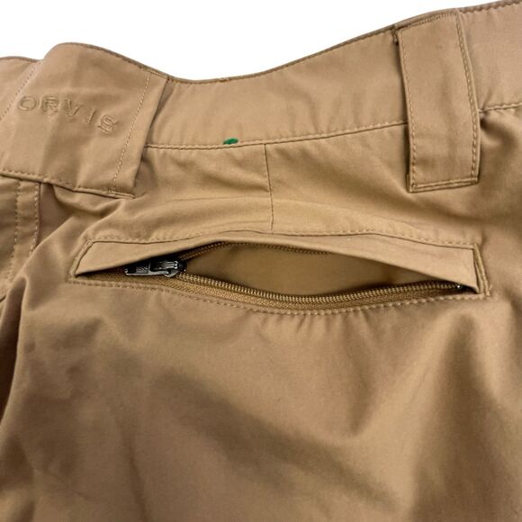 Orvis Tech Shorts Men's 30 Khaki Cargo Pocket Performance Hiking Stretch - Picture 6 of 15